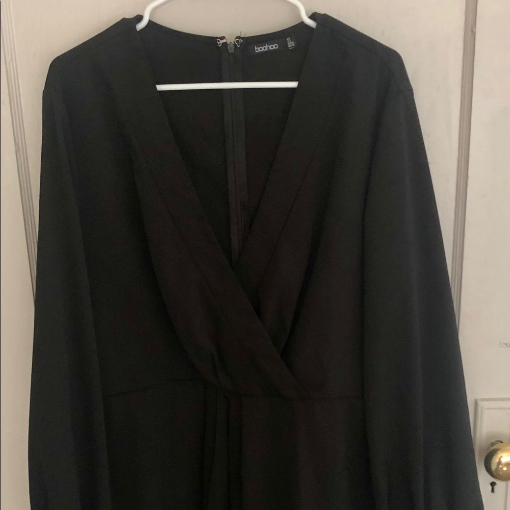 Black wrap dress